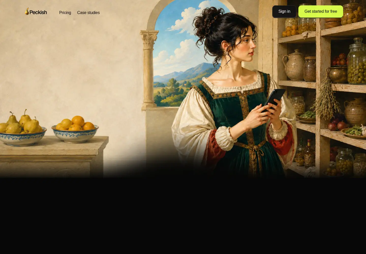 Captured homepage of iampeckish.com in the current scan