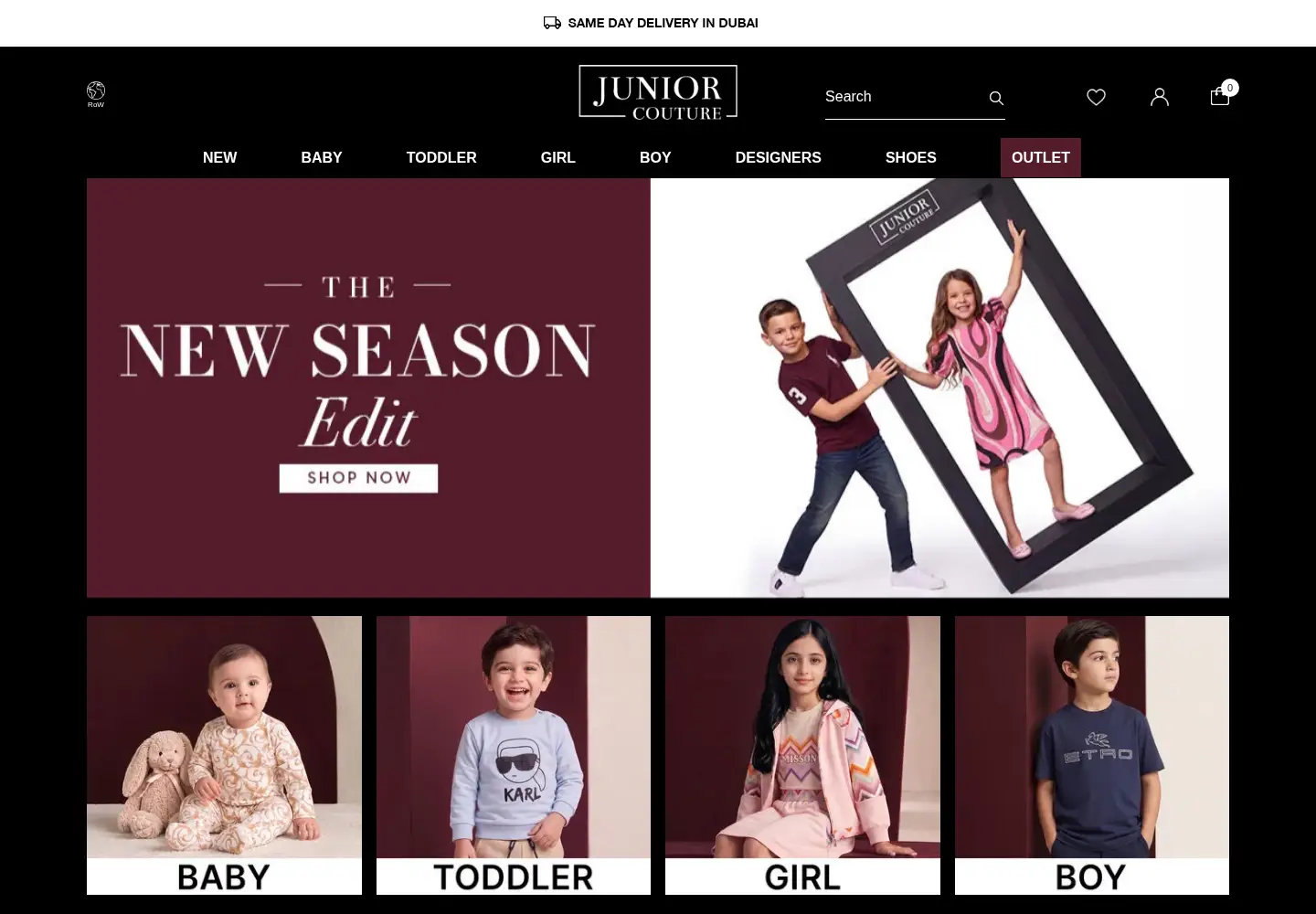 Screenshot of juniorcouture.com