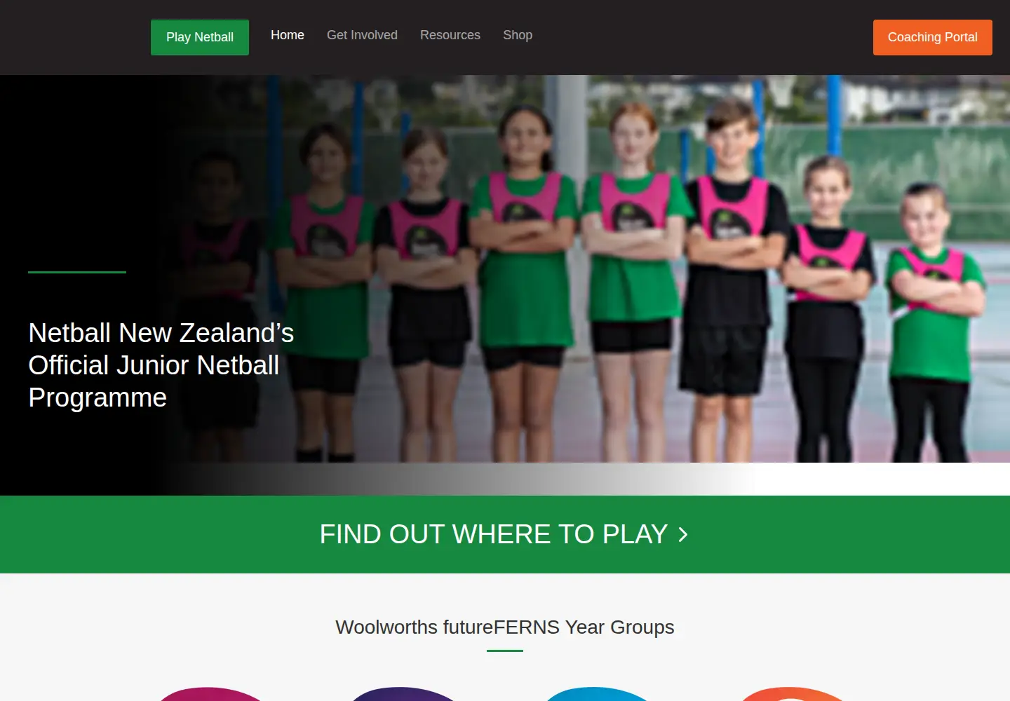 Screenshot of futureferns.co.nz