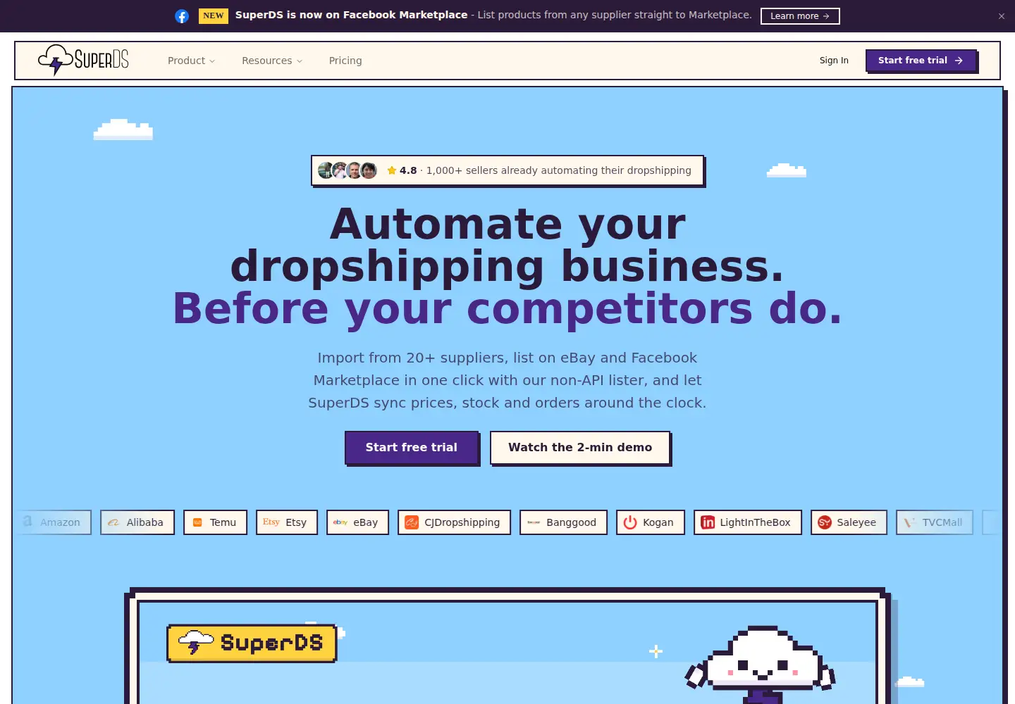 Screenshot of super-ds.com