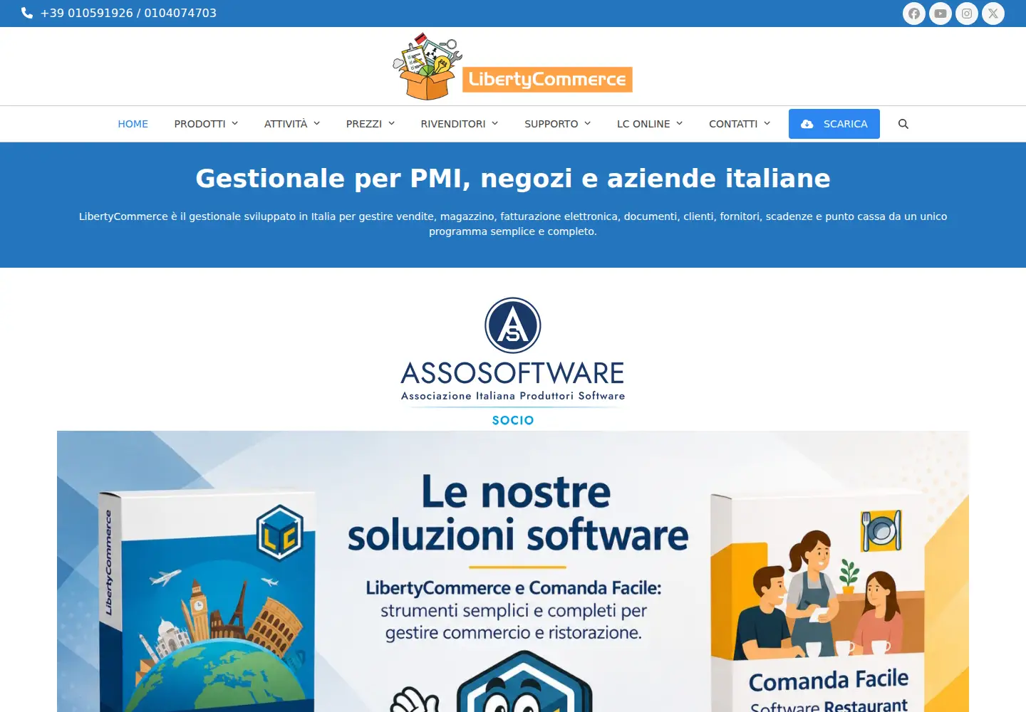 Screenshot of libertycommerce.it