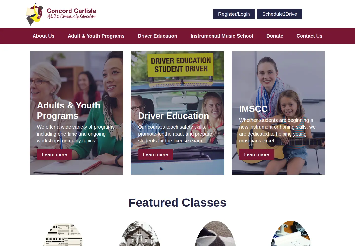 Screenshot of concordcarlisleace.org