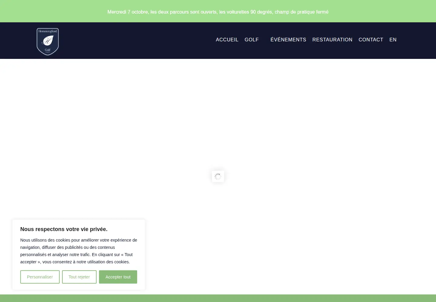 Screenshot of golfhemmingford.com