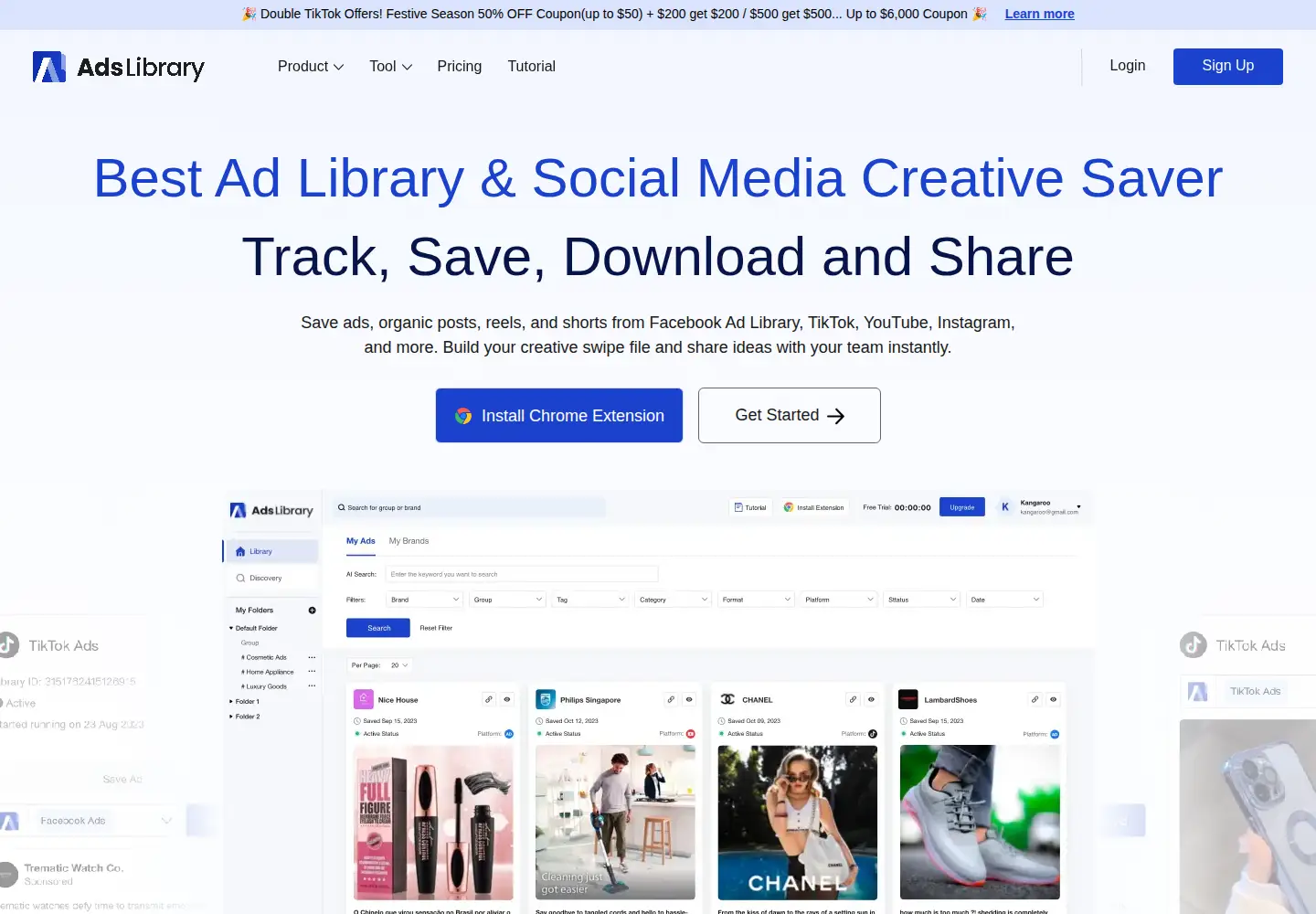 Screenshot of adslibrary.ai
