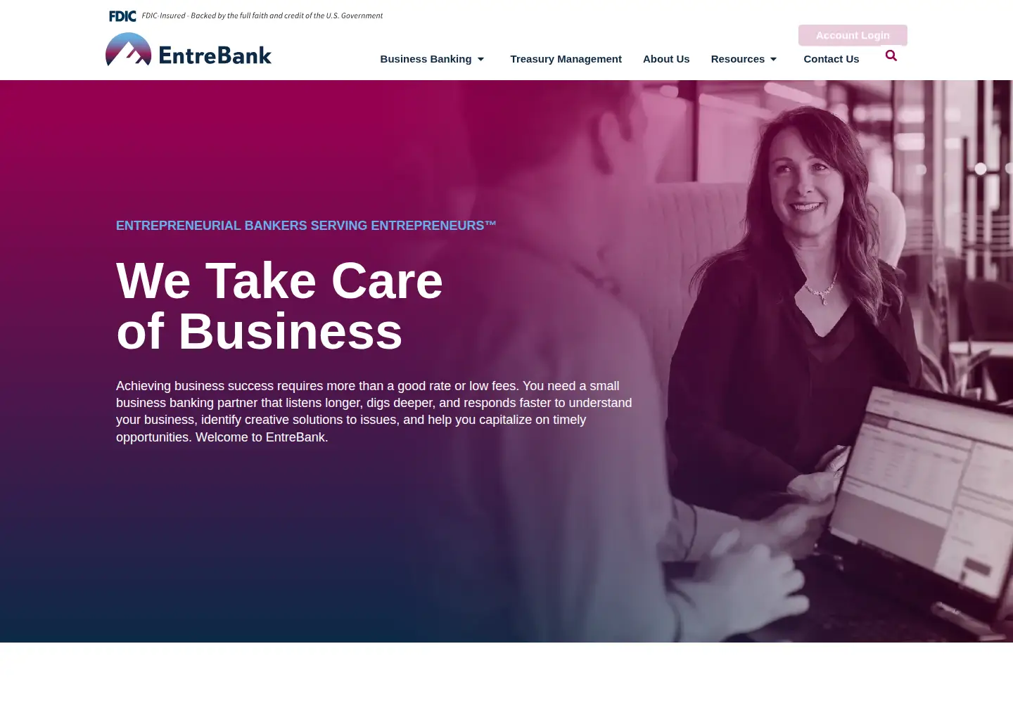 Screenshot of entrebank.com