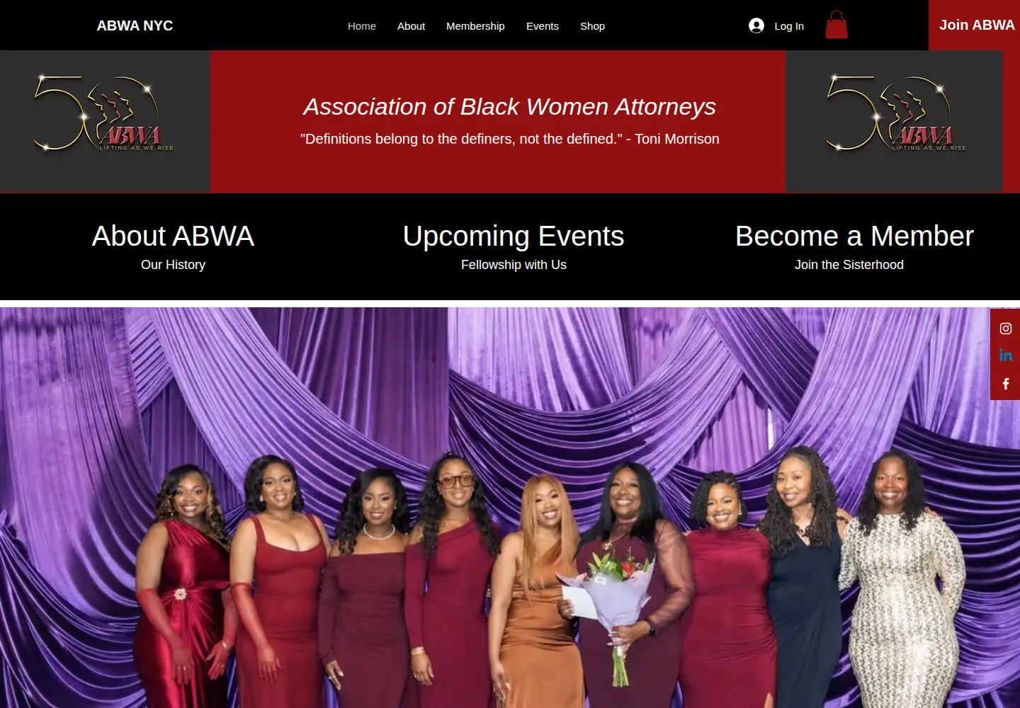 Captured homepage of abwanewyork.org in the current scan