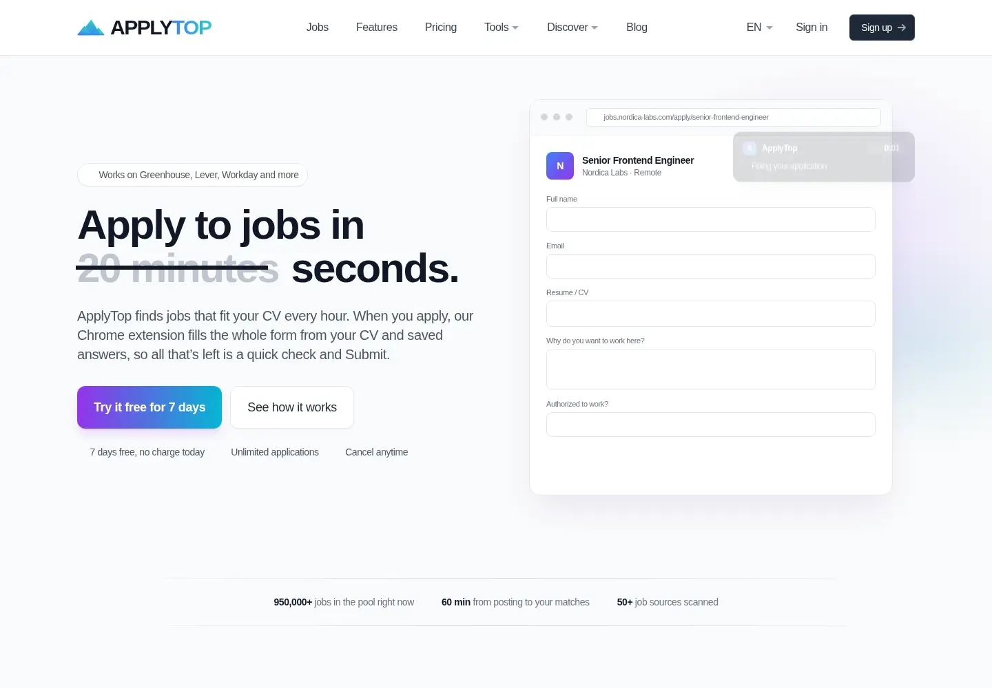 Screenshot of applytop.com
