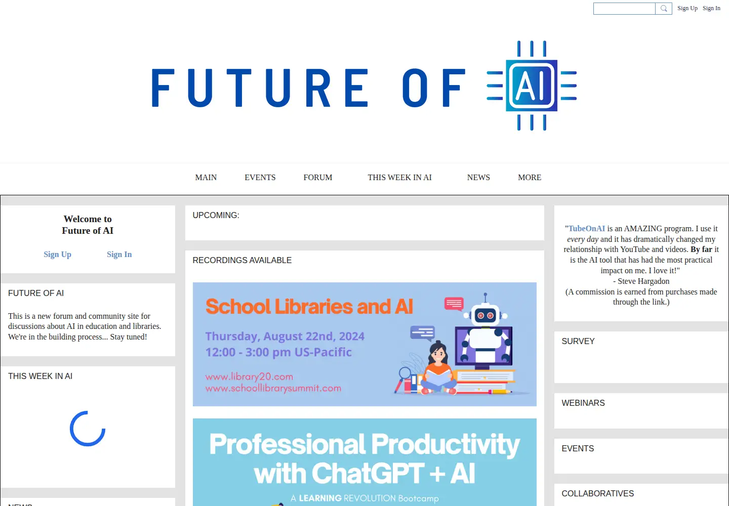 Screenshot of futureofai.org