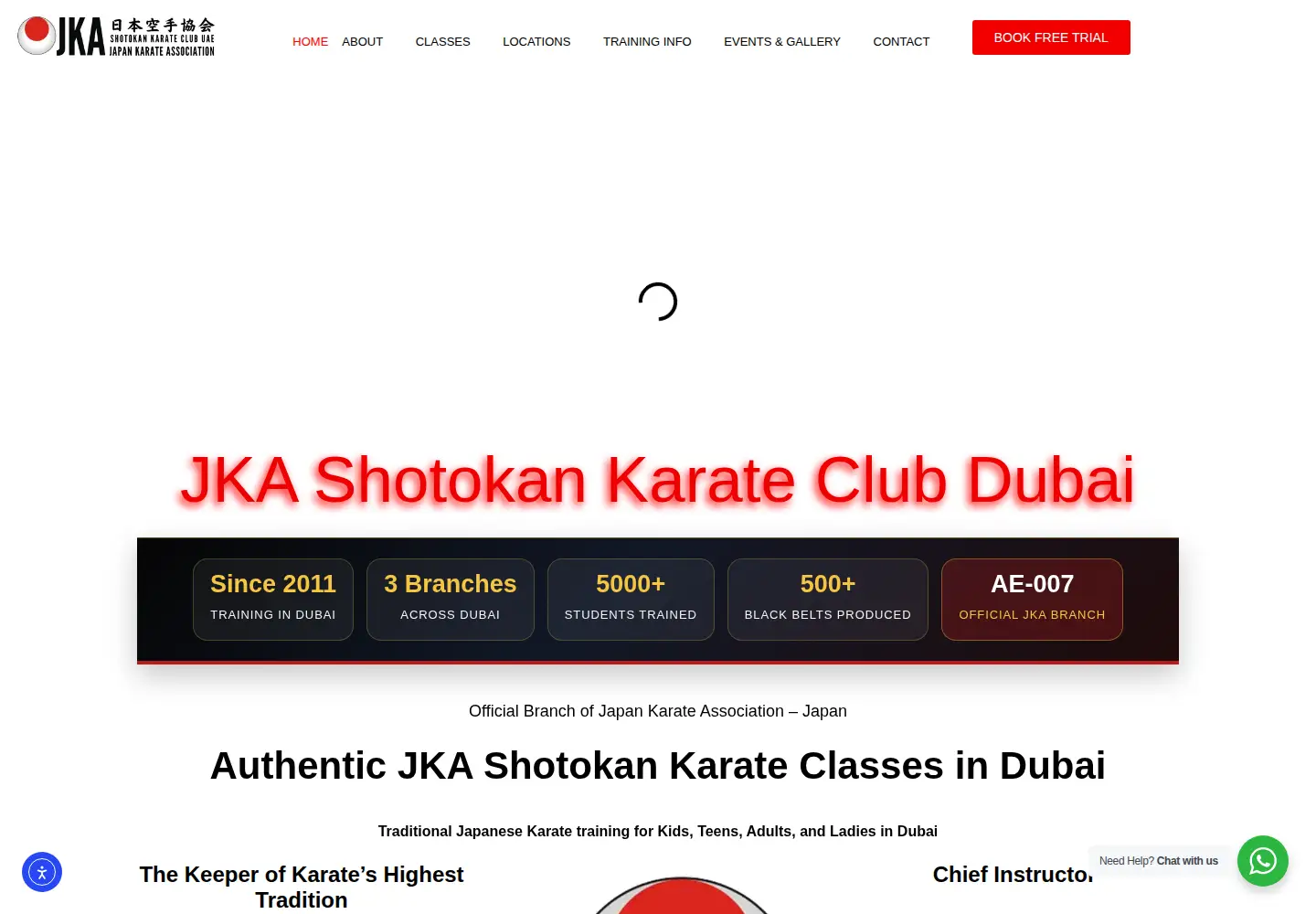 Captured homepage of jkauae.com in the current scan
