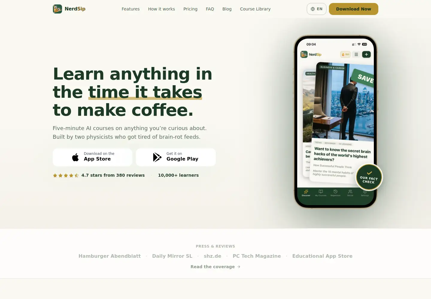 Screenshot of nerdsip.com