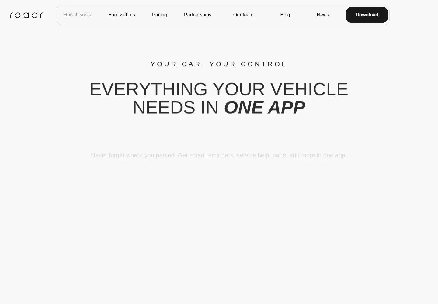 Screenshot of roadr.com