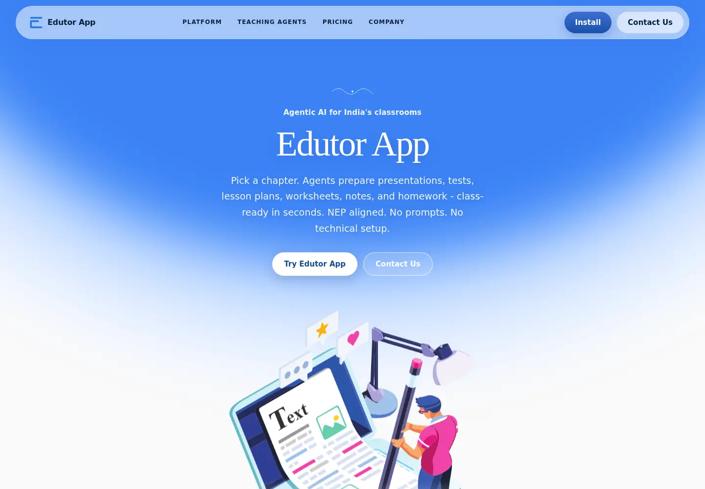 Screenshot of edutorapp.com