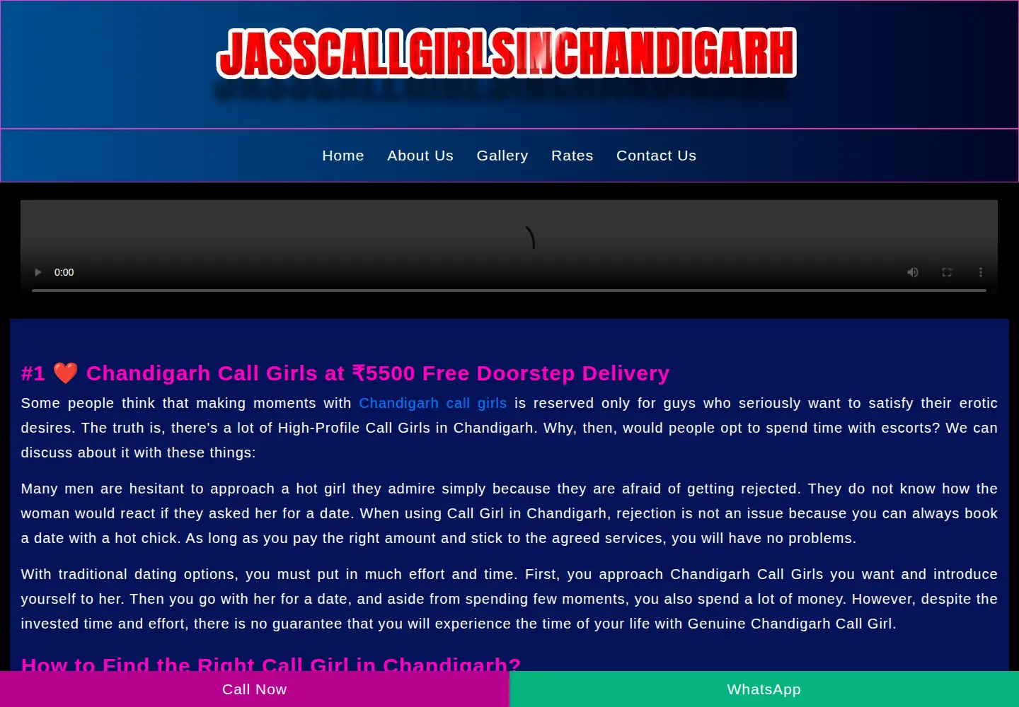 Screenshot of jasscallgirlsinchandigarh.com
