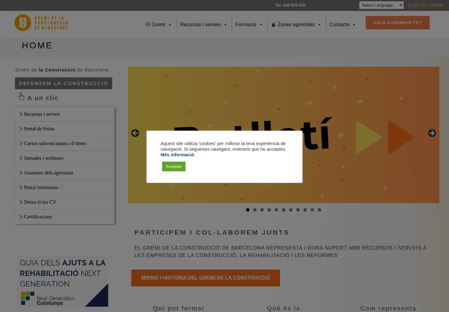 Screenshot of gremi-obres.org