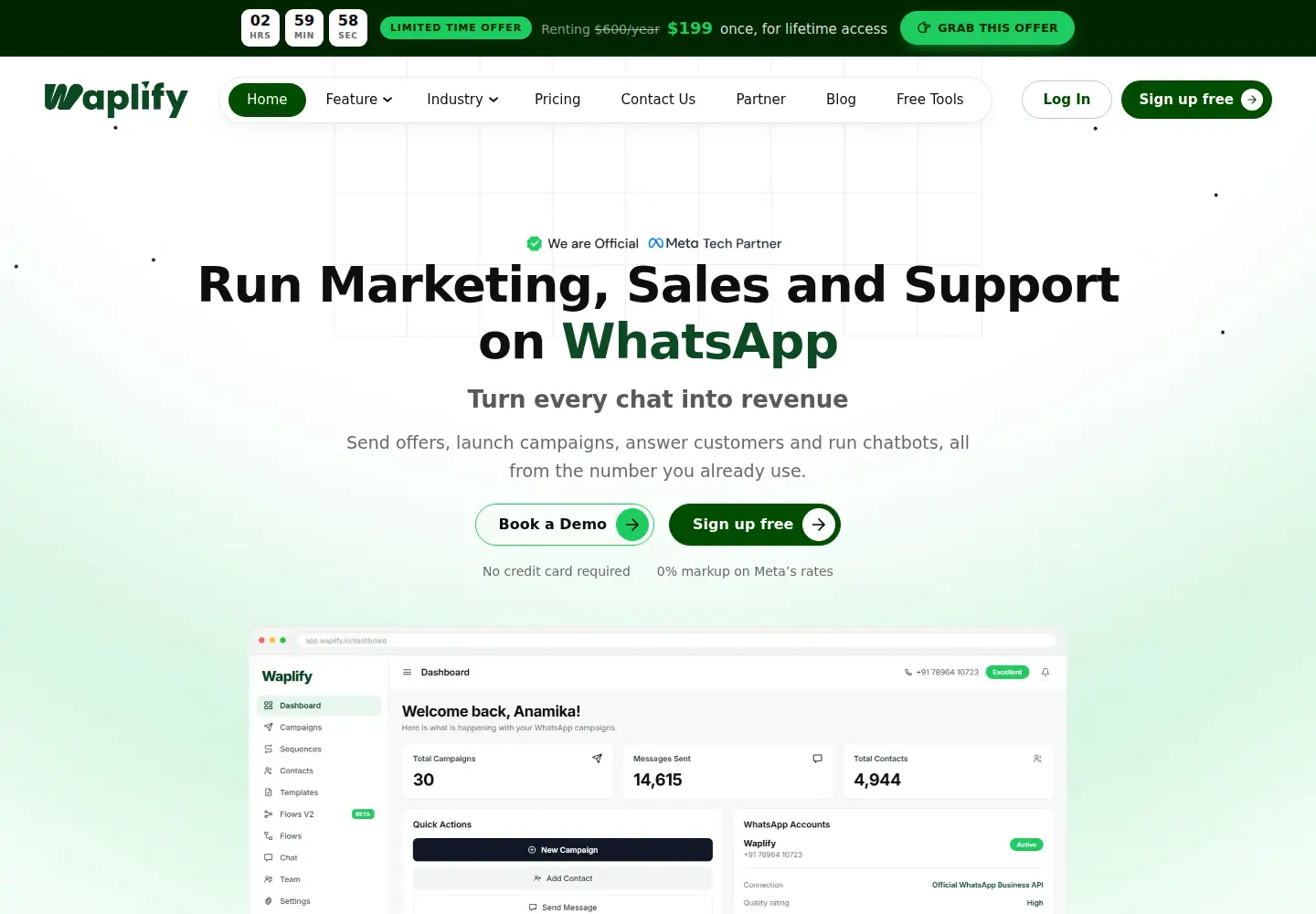 Screenshot of waplify.io
