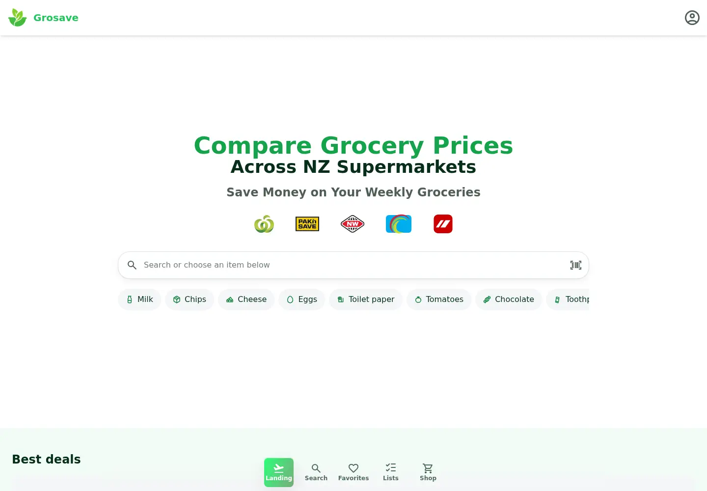 Screenshot of grosave.co.nz