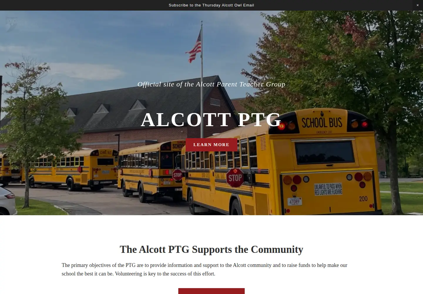Screenshot of alcottptg.org