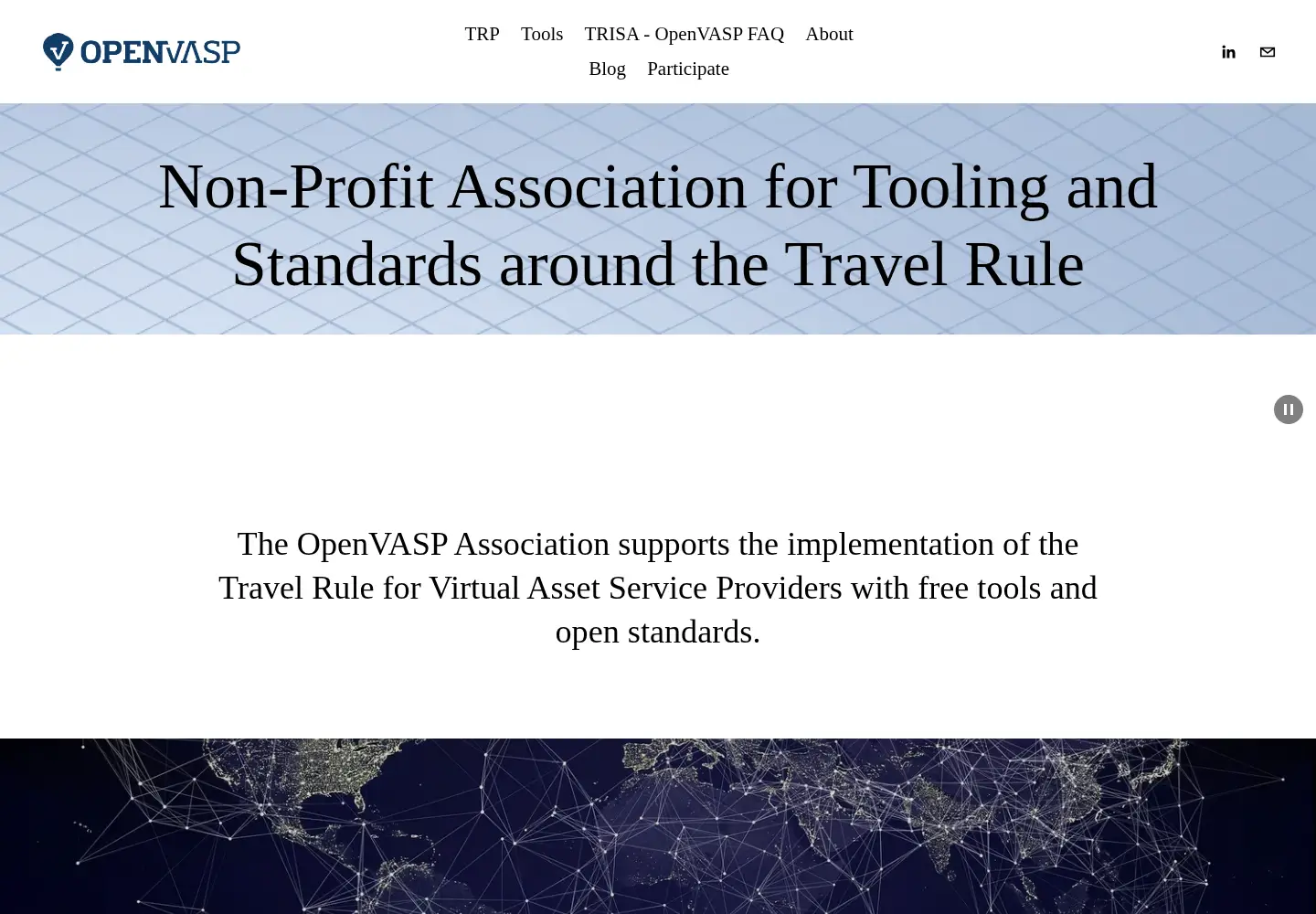 Screenshot of openvasp.org
