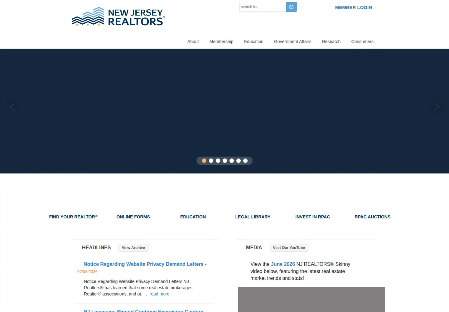 Screenshot of njar.com