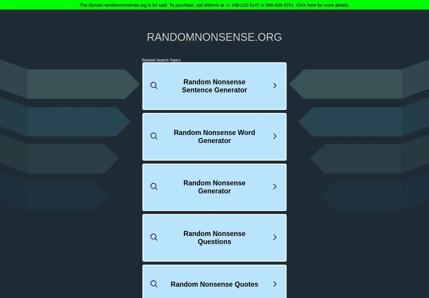 Screenshot of randomnonsense.org