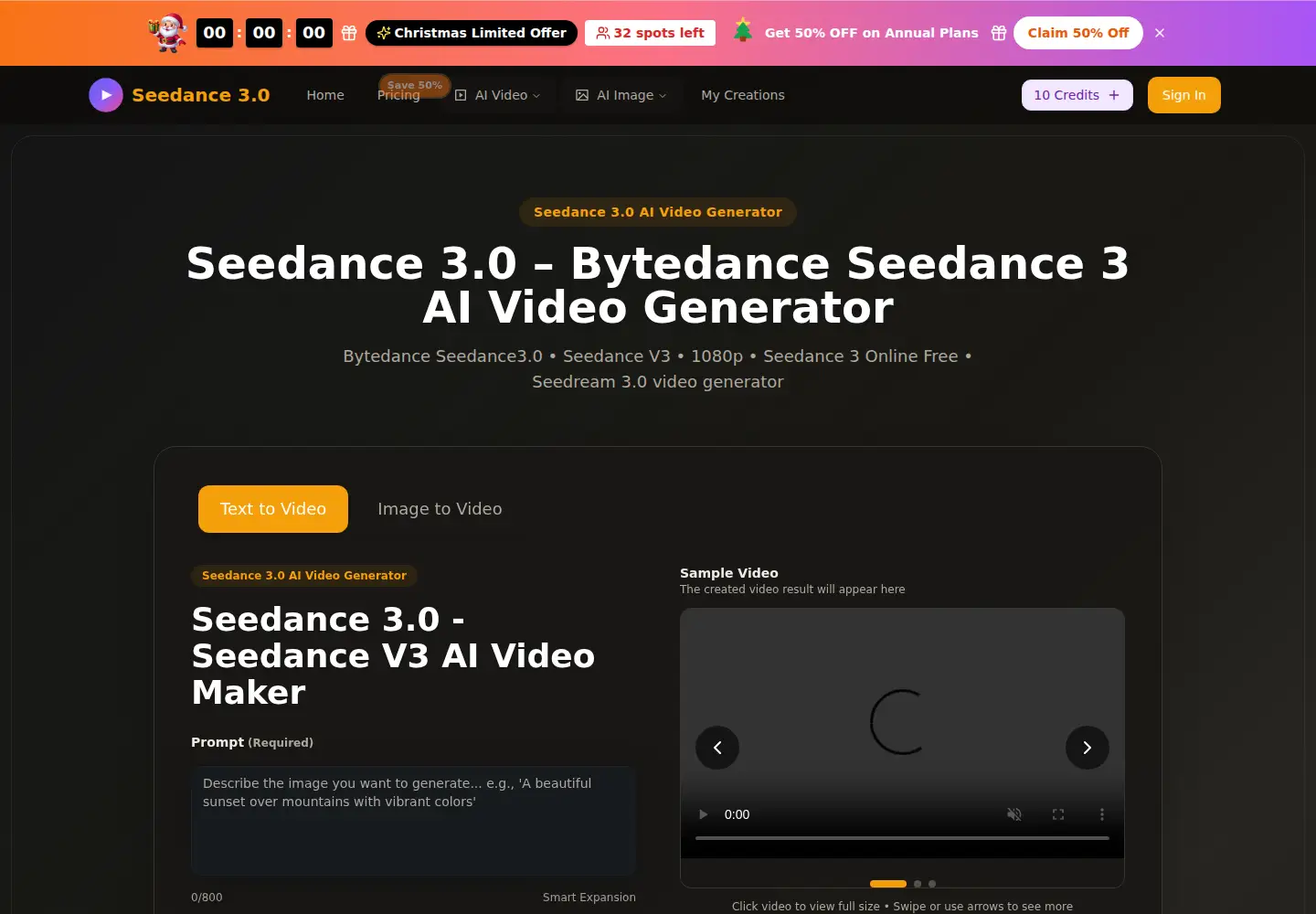 Screenshot of seedance-3.org