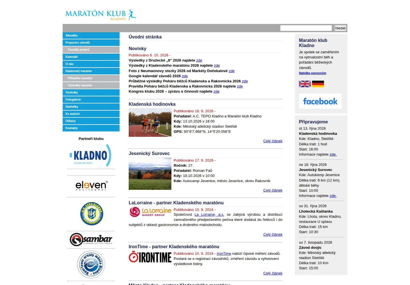 Screenshot of maratonkladno.cz