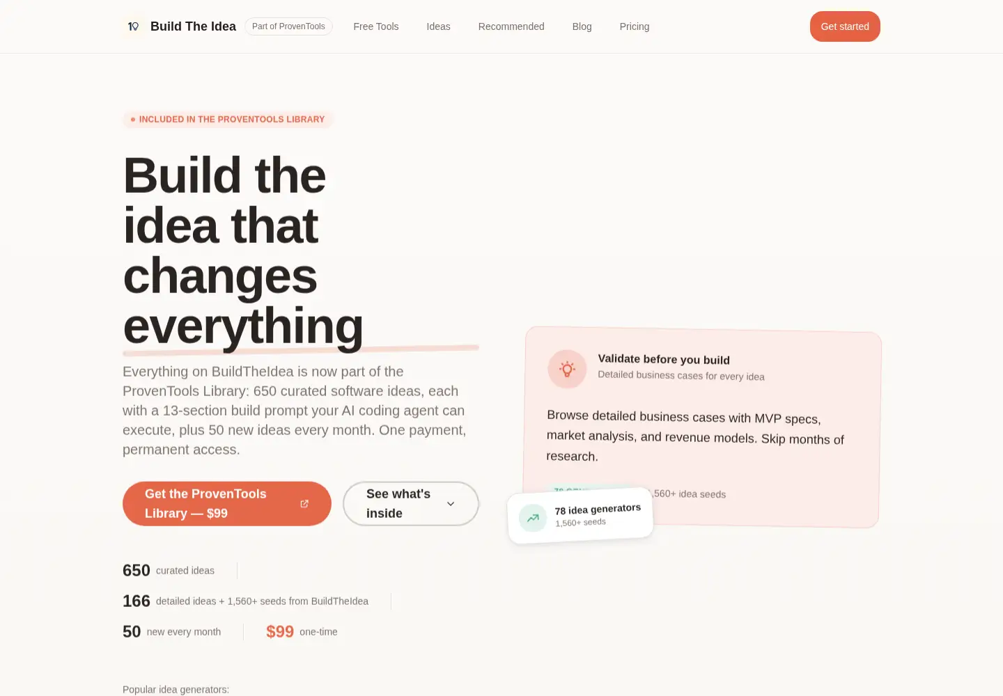 Screenshot of buildtheidea.net