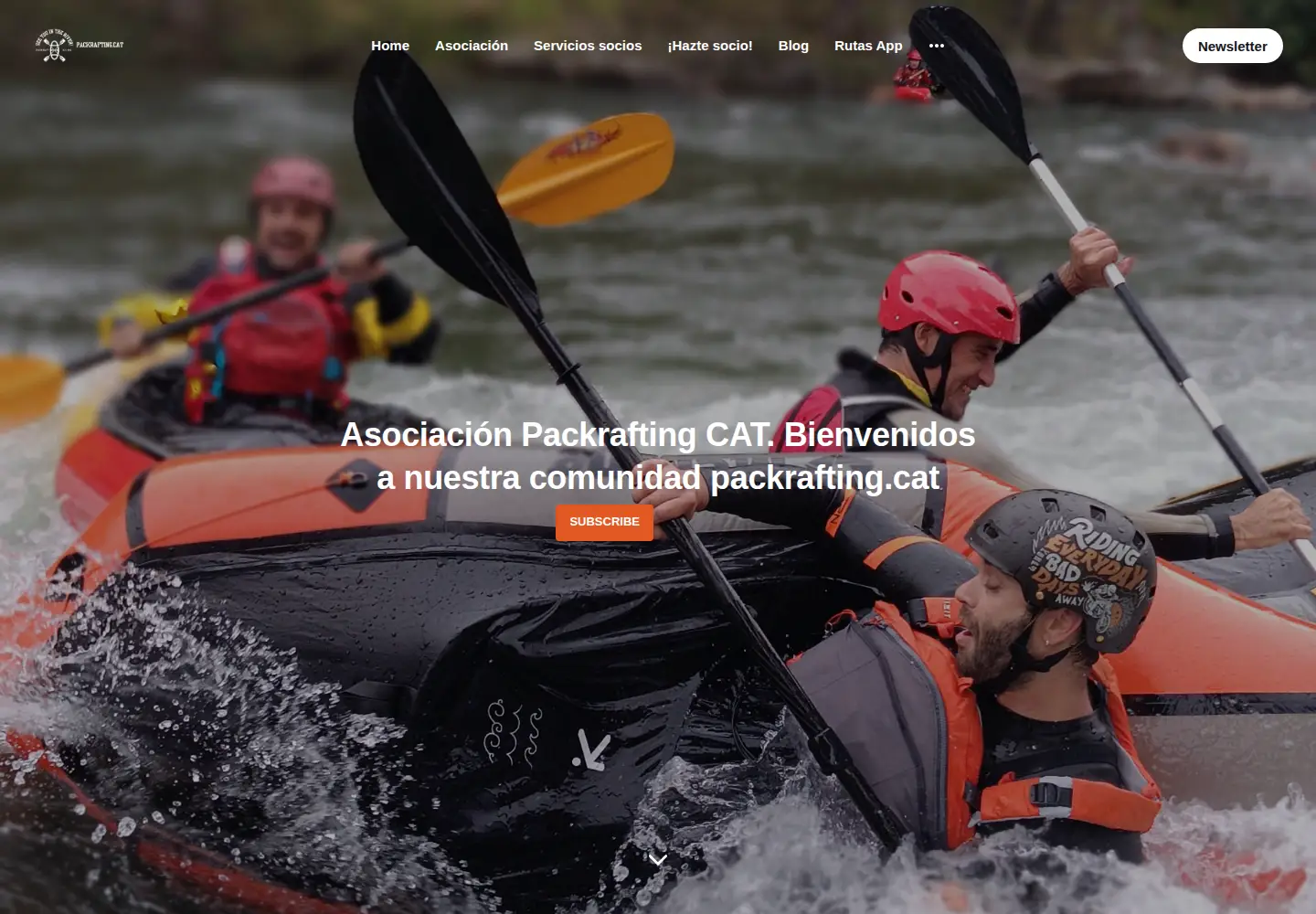 Captured homepage of packrafting.cat in the current scan