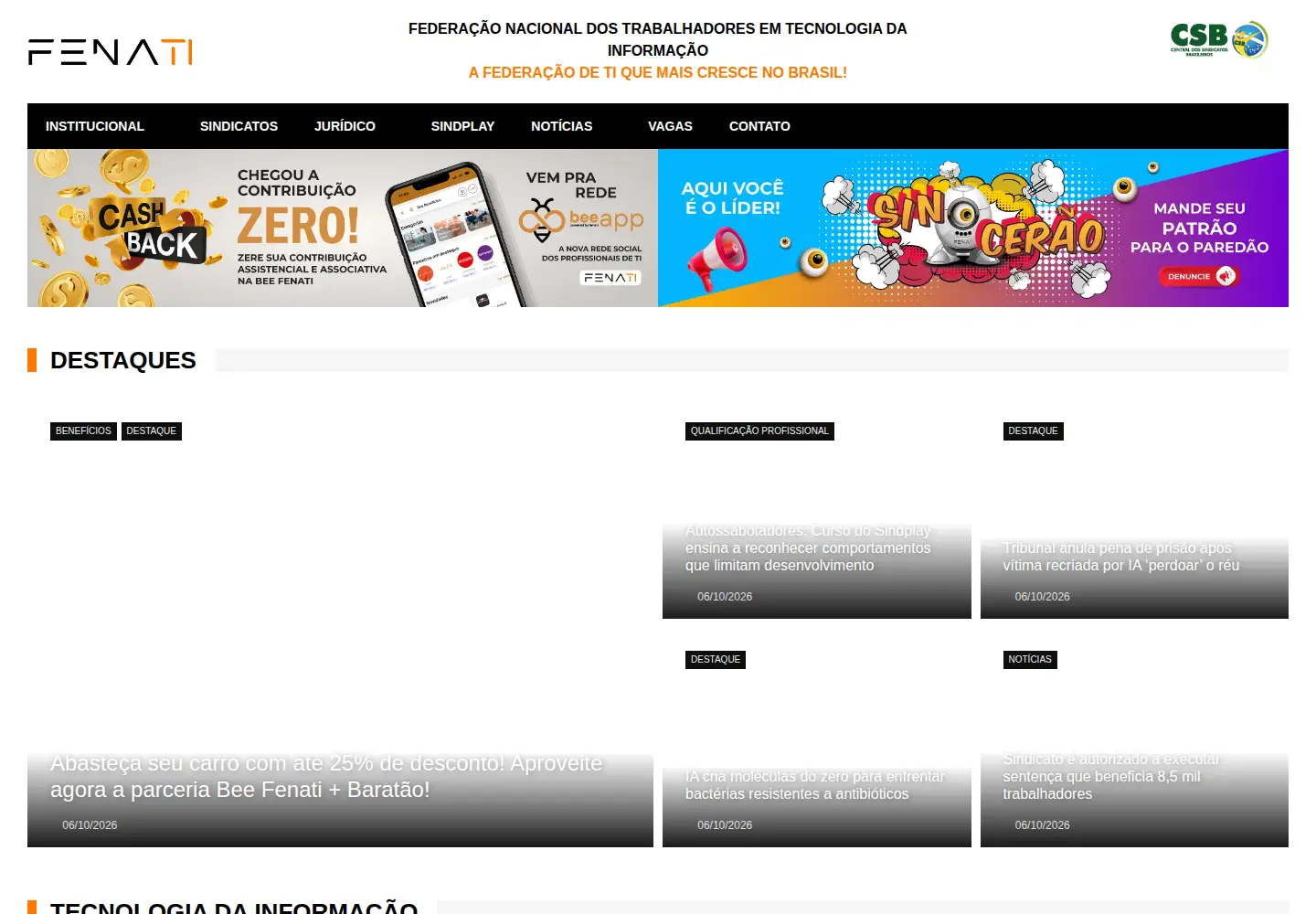 Screenshot of fenati.org.br