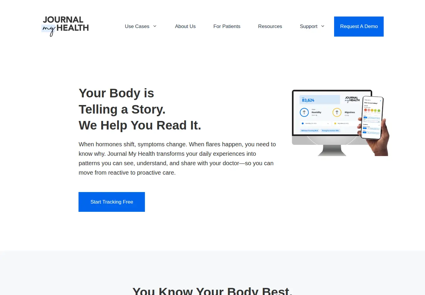 Screenshot of journalmyhealth.com