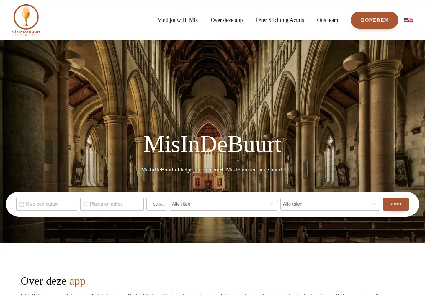 Captured homepage of misindebuurt.nl in the current scan