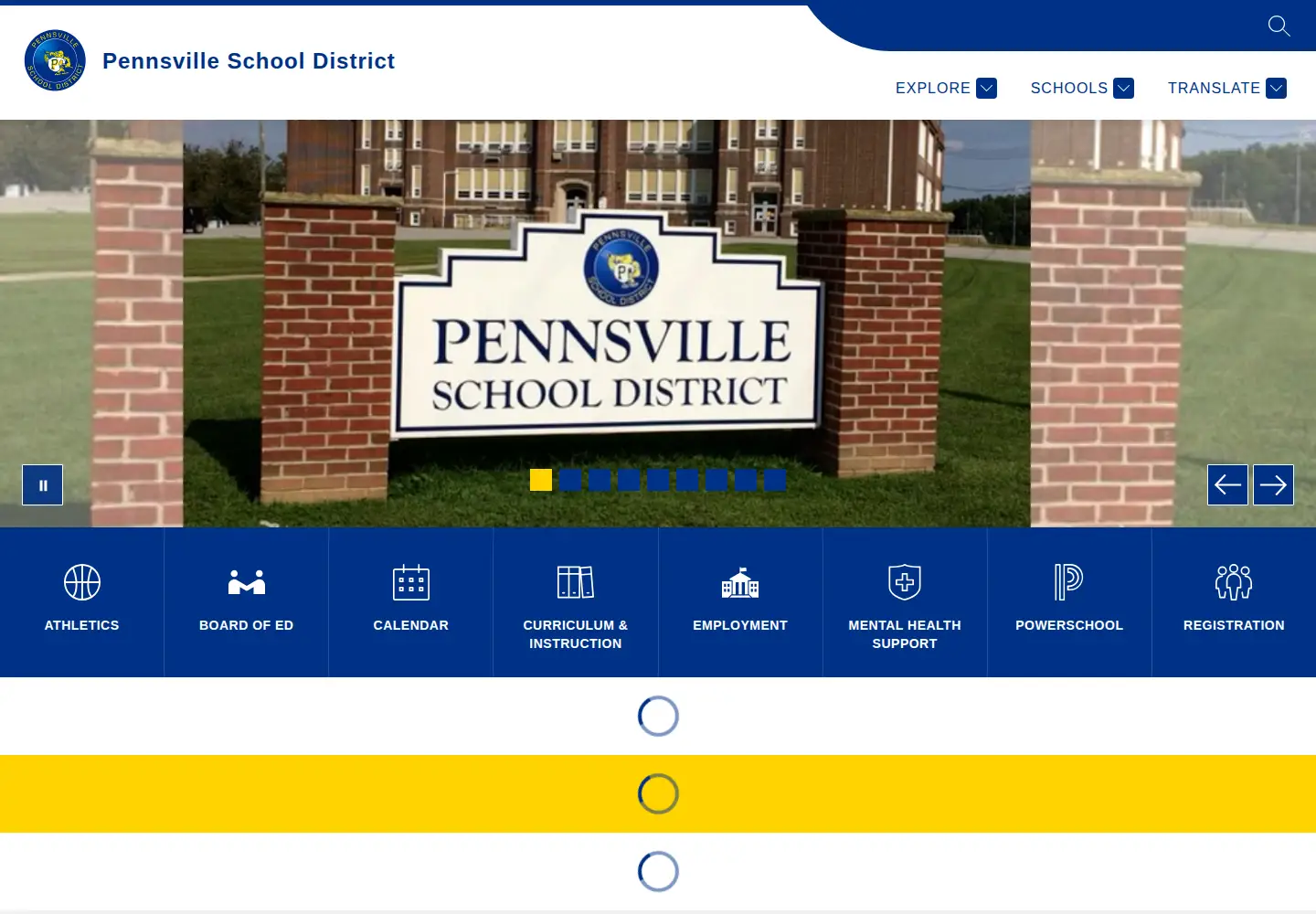 Captured homepage of psdnet.org in the current scan