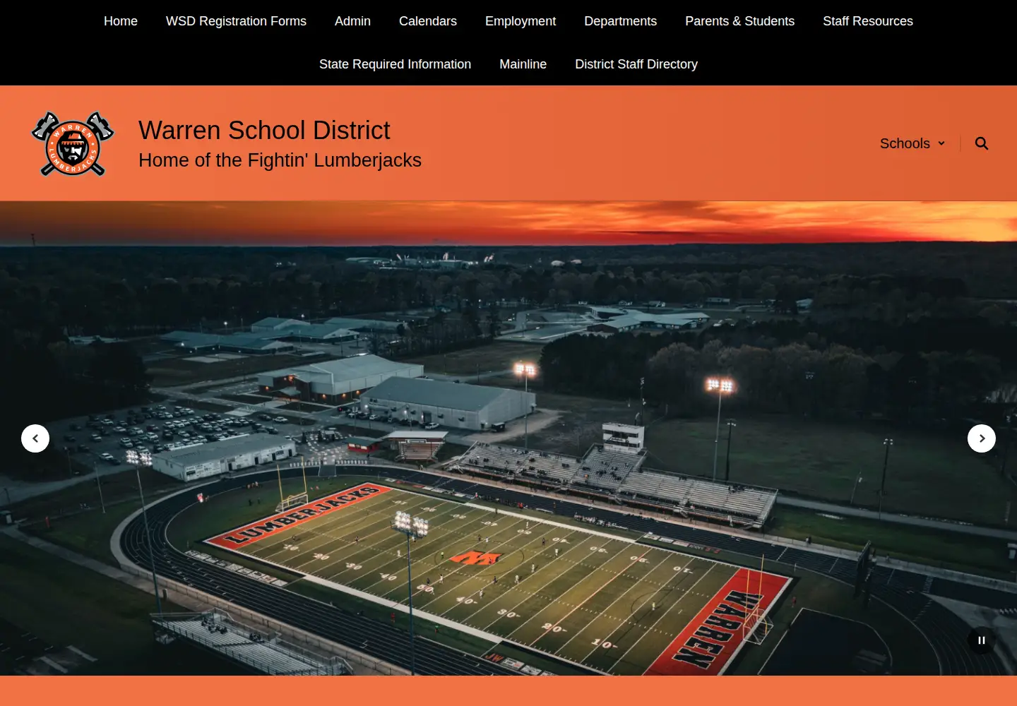 Screenshot of warrensd.org