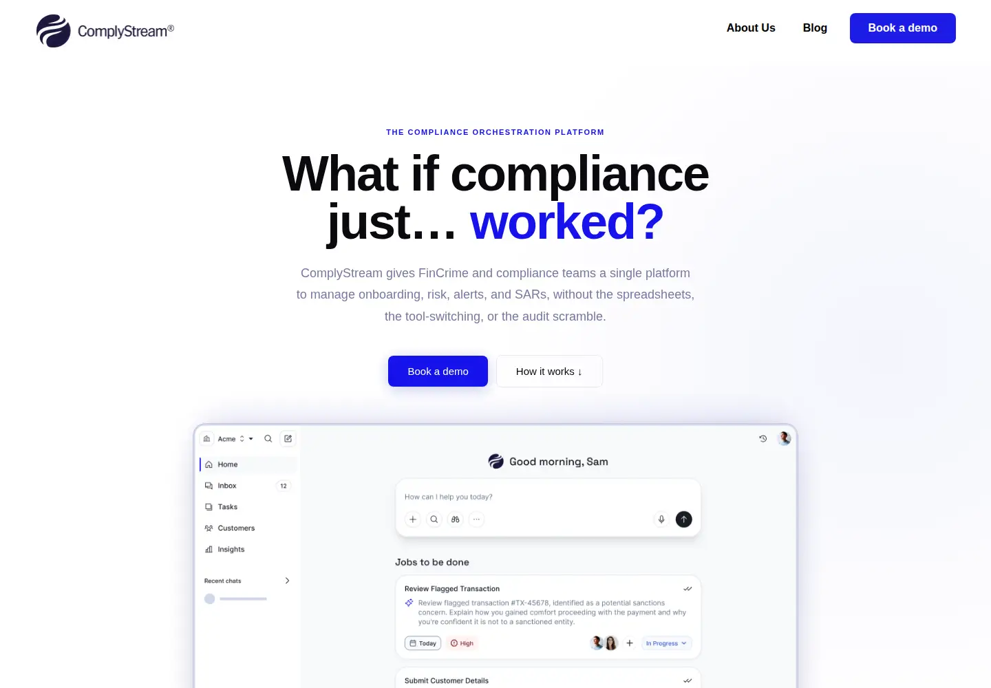 Screenshot of complystream.com