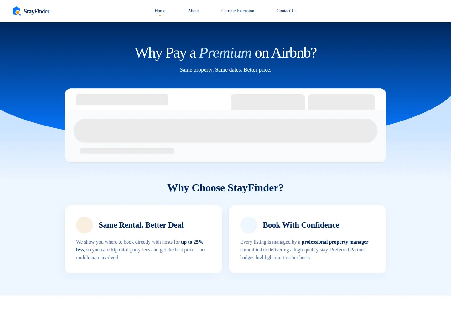 Screenshot of stayfinder.com