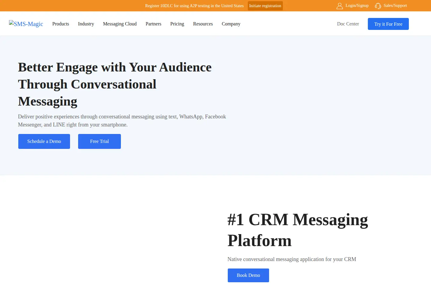 Screenshot of sms-magic.co
