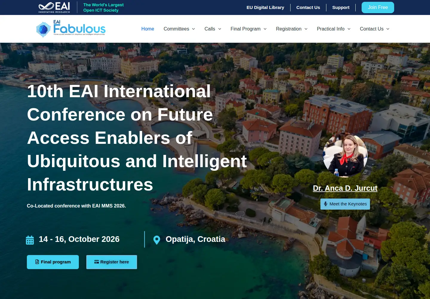 Captured homepage of fabulous-conf.org in the current scan