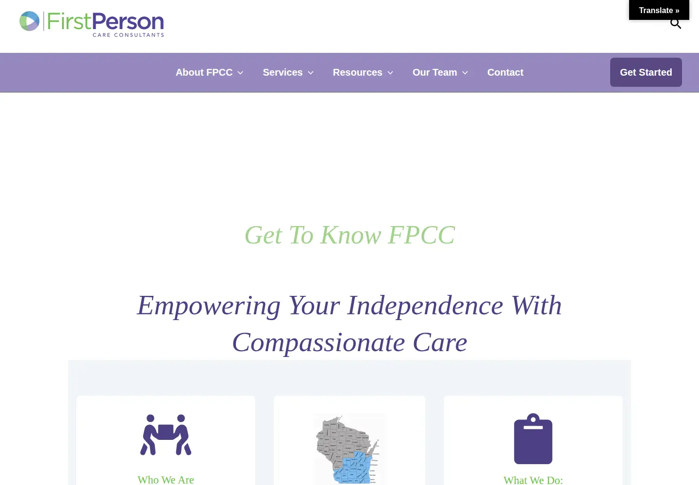 Captured homepage of firstperson.org in the current scan
