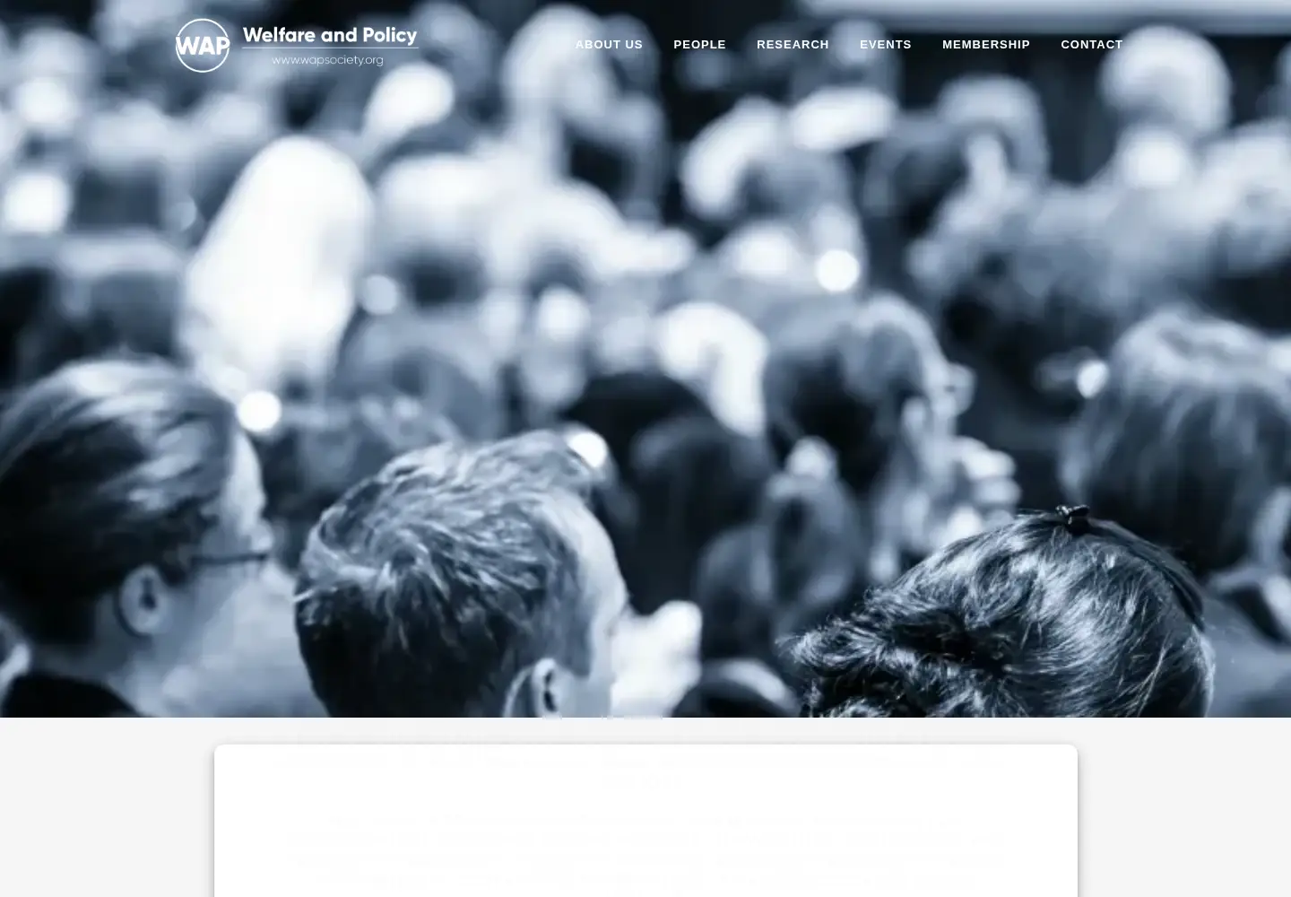 Captured homepage of wapsociety.org in the current scan