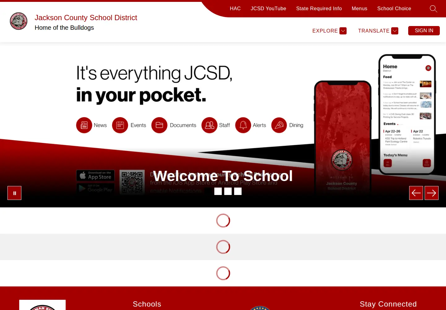 Screenshot of bulldogs.k12.ar.us