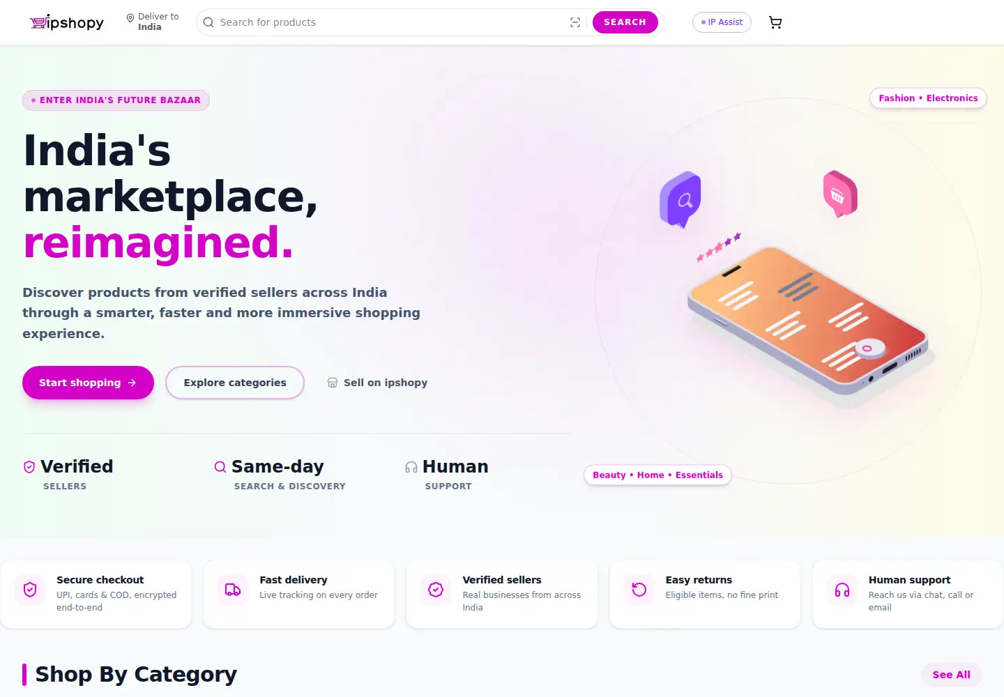 Screenshot of ipshopy.com
