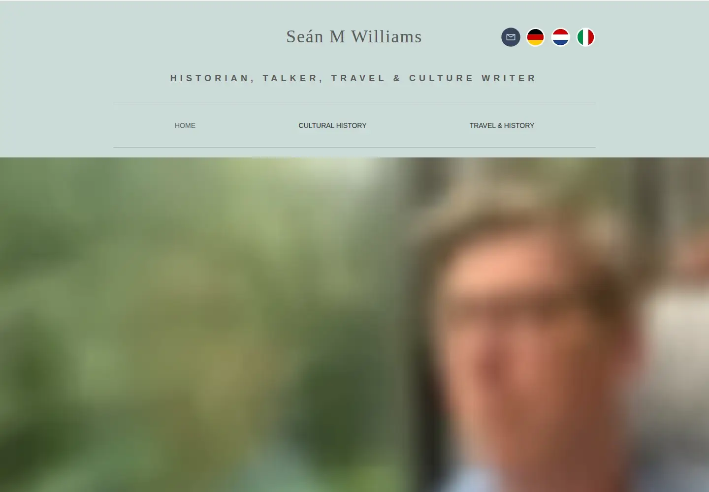Captured homepage of seanmwilliams.com in the current scan