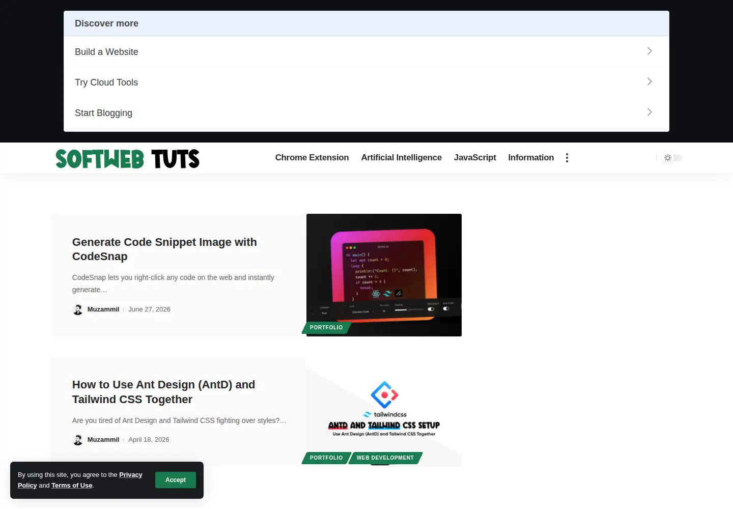 Screenshot of softwebtuts.com