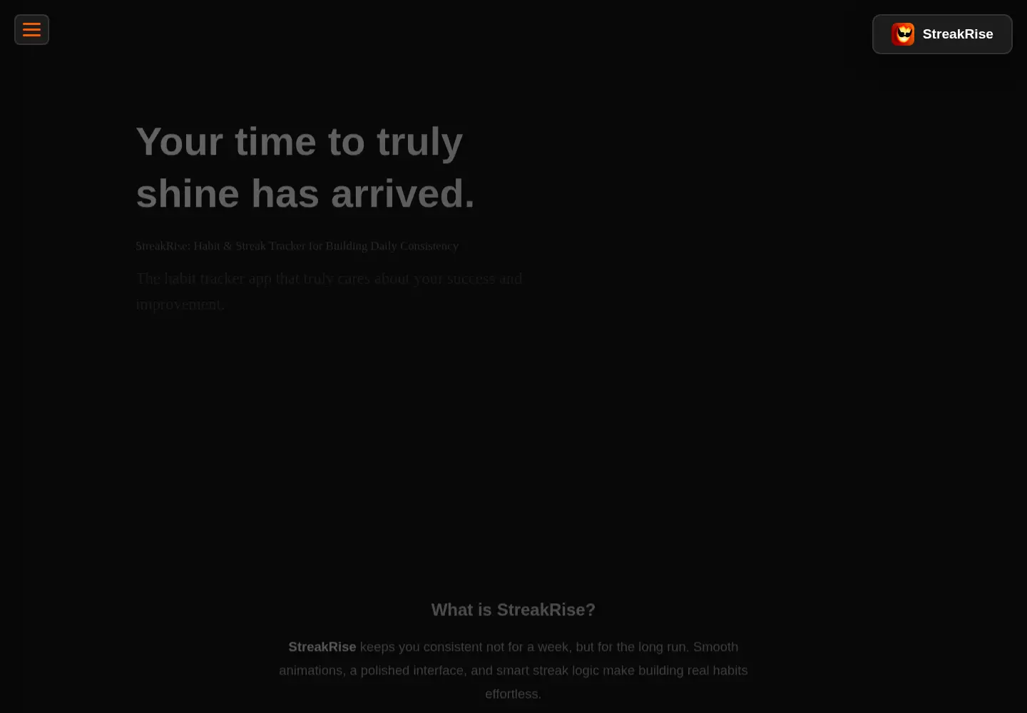 Captured homepage of streakrise.com in the current scan