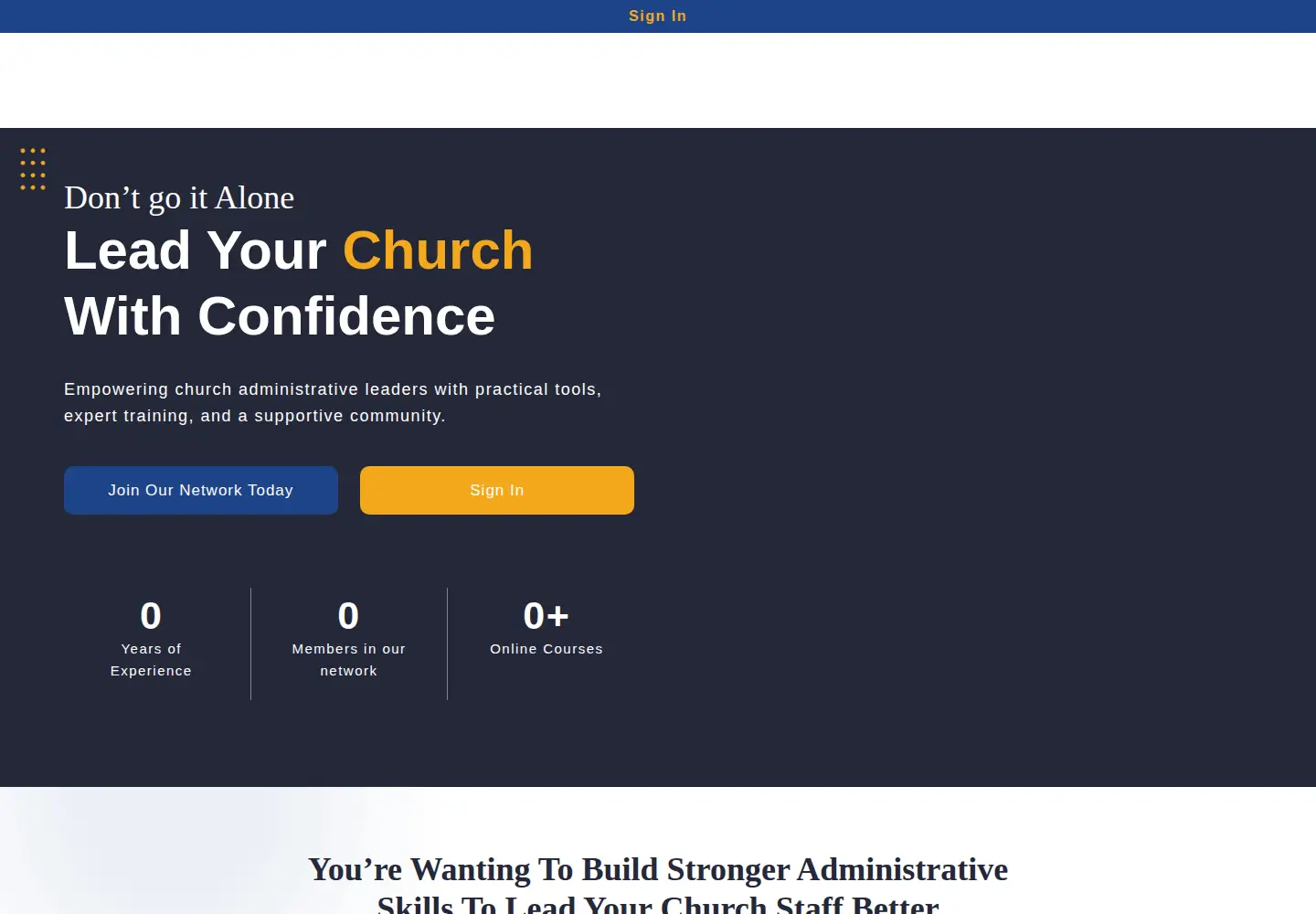 Screenshot of thechurchnetwork.com
