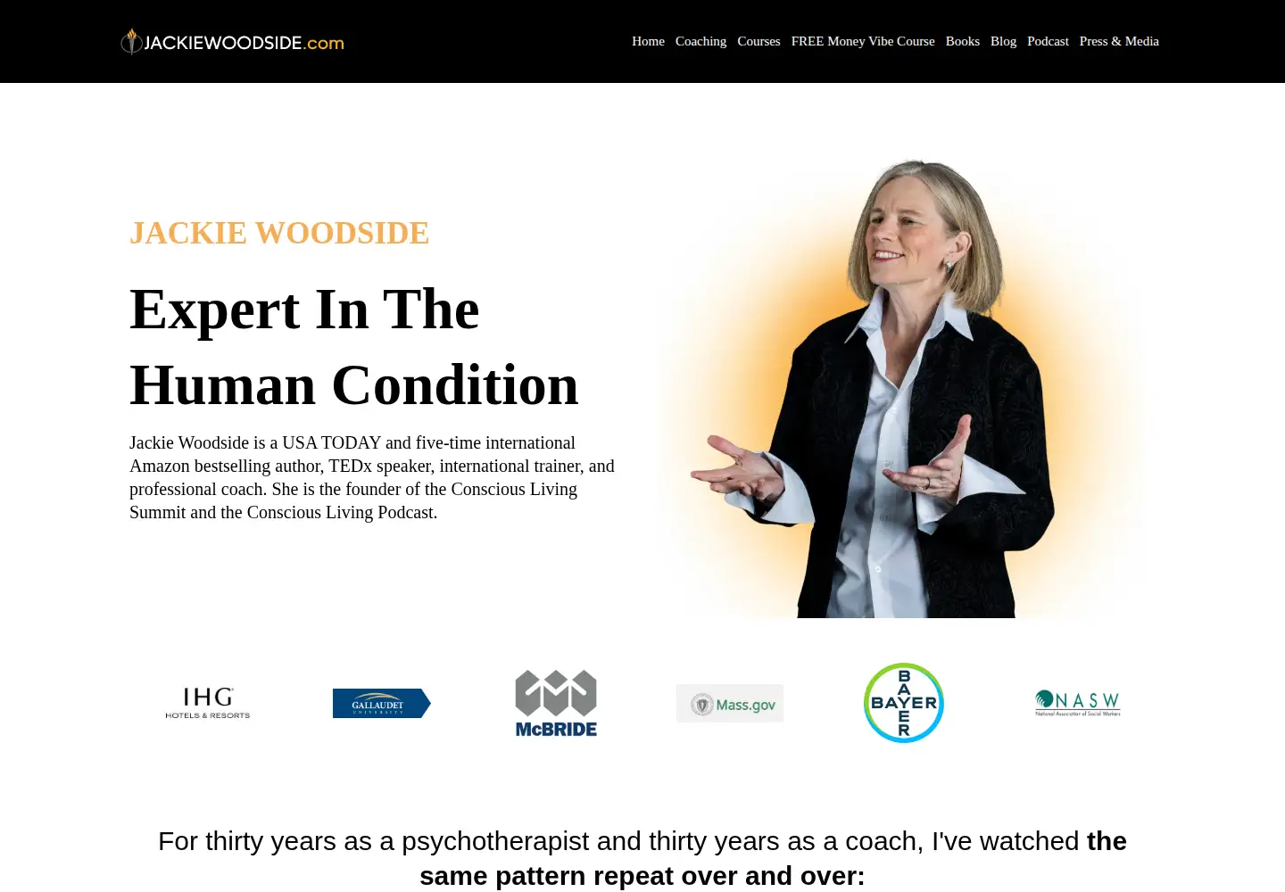 Screenshot of jackiewoodside.com