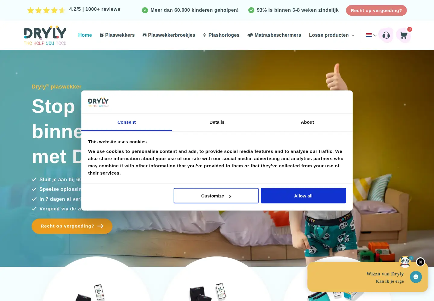 Screenshot of dryly.com