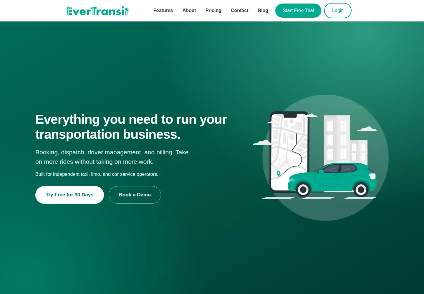 Captured homepage of evertransit.com in the current scan