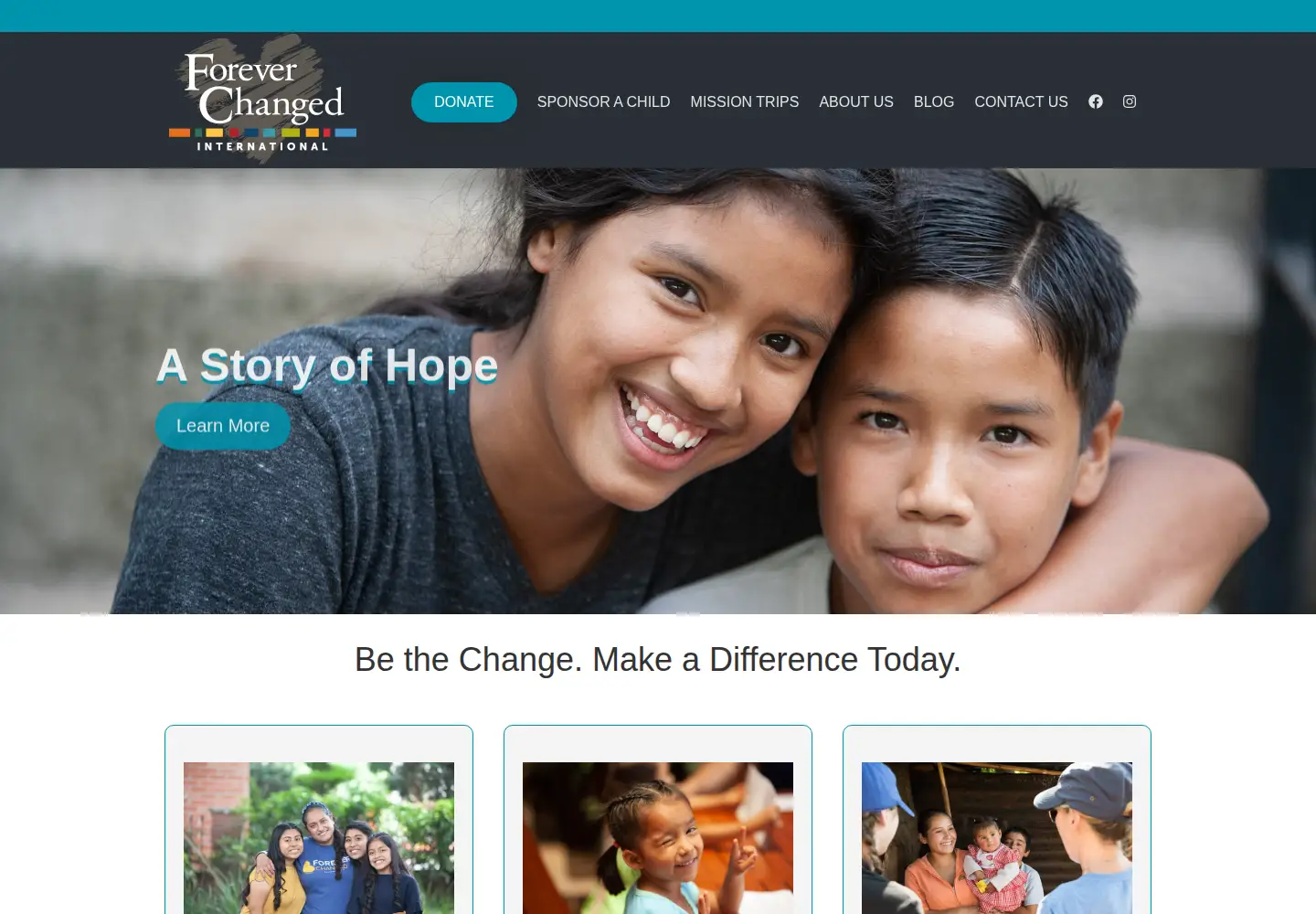 Screenshot of foreverchangedinternational.org