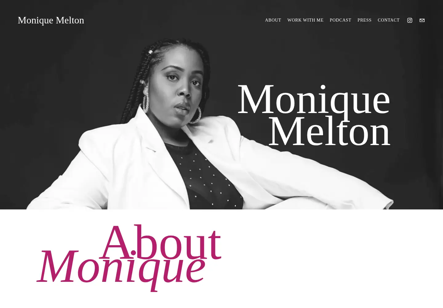Screenshot of moniquemelton.com